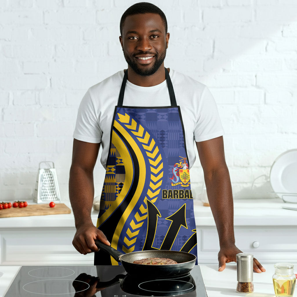 Barbados Trident Apron Afro-Barbadians Kente Pattern