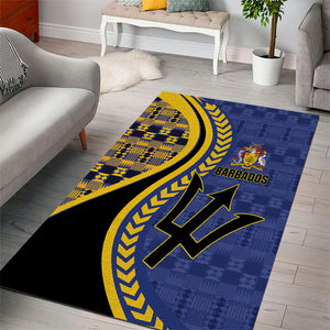 Barbados Trident Area Rug Afro-Barbadians Kente Pattern