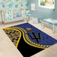Barbados Trident Area Rug Afro-Barbadians Kente Pattern
