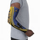Personalized Barbados Trident Arm Sleeves Afro-Barbadians Kente Pattern