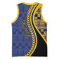 Personalized Barbados Trident Basketball Jersey Afro-Barbadians Kente Pattern