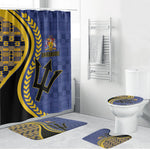 Barbados Trident Bathroom Set Afro-Barbadians Kente Pattern