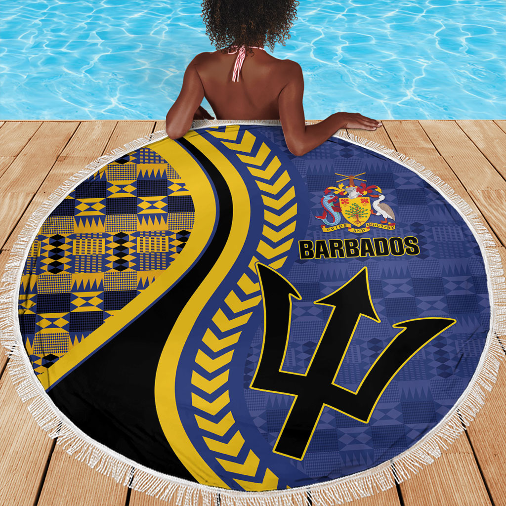 Barbados Trident Beach Blanket Afro-Barbadians Kente Pattern