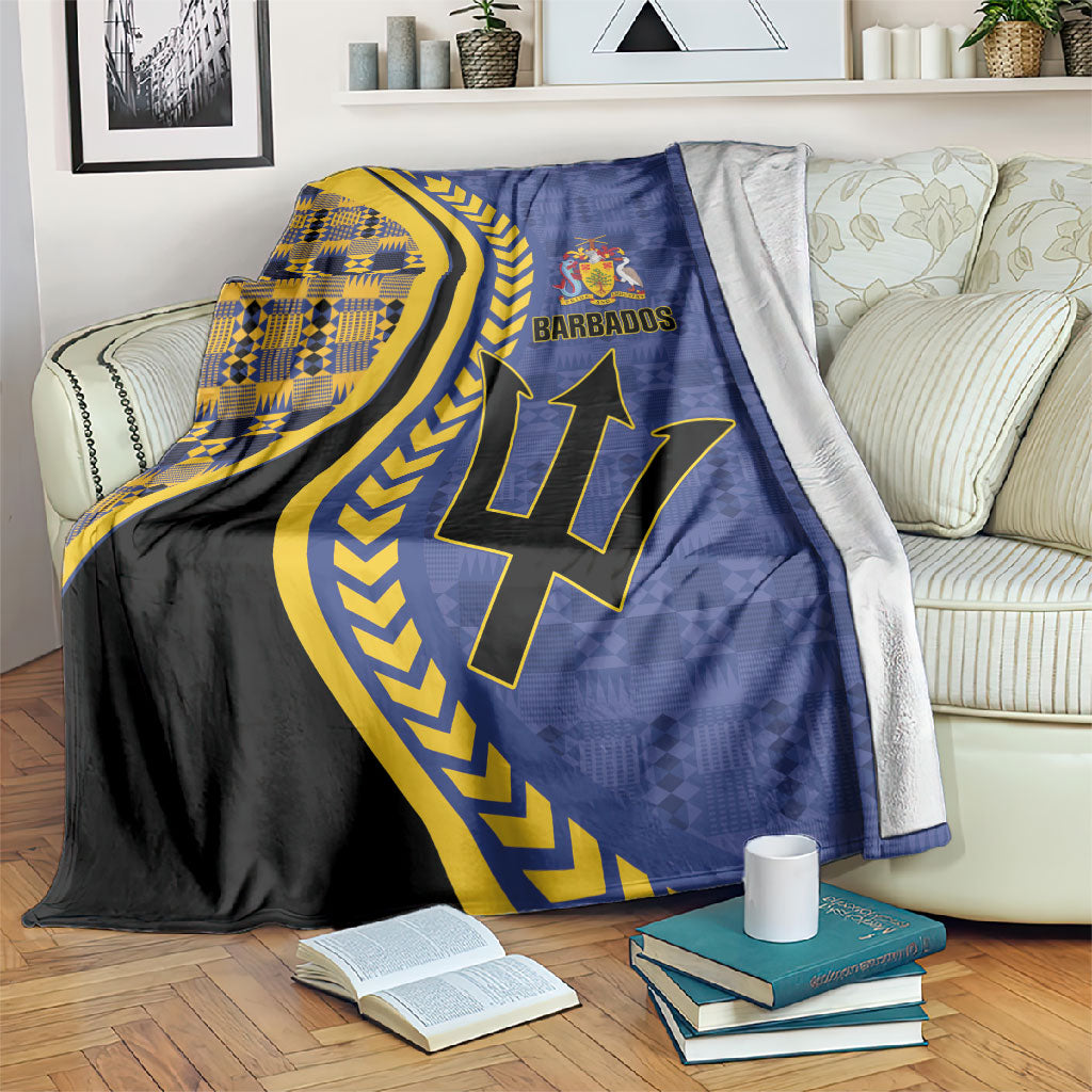 Barbados Trident Blanket Afro-Barbadians Kente Pattern