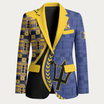 Personalized Barbados Trident Blazer Afro-Barbadians Kente Pattern