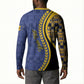 Personalized Barbados Trident Button Sweatshirt Afro-Barbadians Kente Pattern