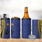 Personalized Barbados Trident 4 in 1 Can Cooler Tumbler Afro-Barbadians Kente Pattern