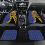 Personalized Barbados Trident Car Mats Afro-Barbadians Kente Pattern