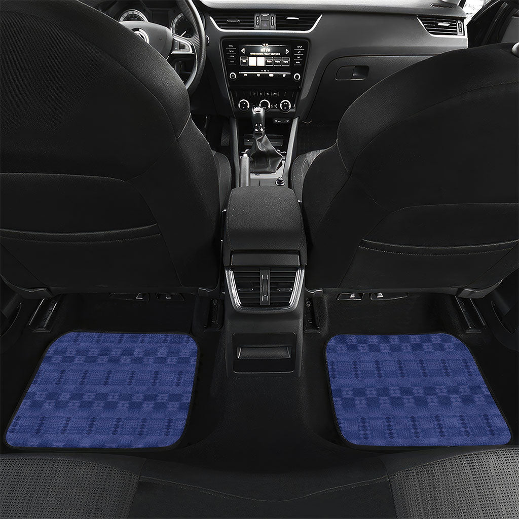 Personalized Barbados Trident Car Mats Afro-Barbadians Kente Pattern