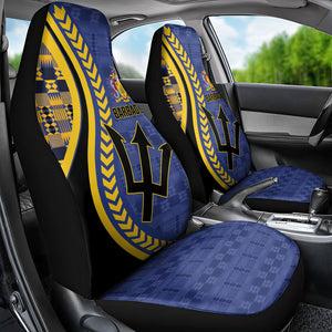 Barbados Trident Car Seat Cover Afro-Barbadians Kente Pattern