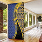 Personalized Barbados Trident Door Cover Afro-Barbadians Kente Pattern