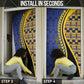 Personalized Barbados Trident Door Cover Afro-Barbadians Kente Pattern