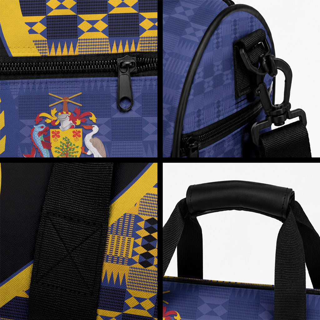 Barbados Trident Duffle Bag Afro-Barbadians Kente Pattern