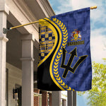 Barbados Trident Garden Flag Afro-Barbadians Kente Pattern