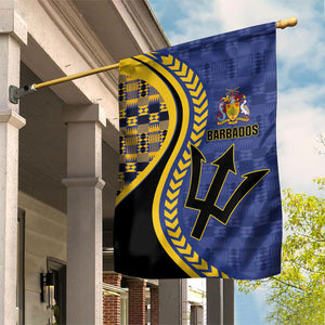 Barbados Trident Garden Flag Afro-Barbadians Kente Pattern