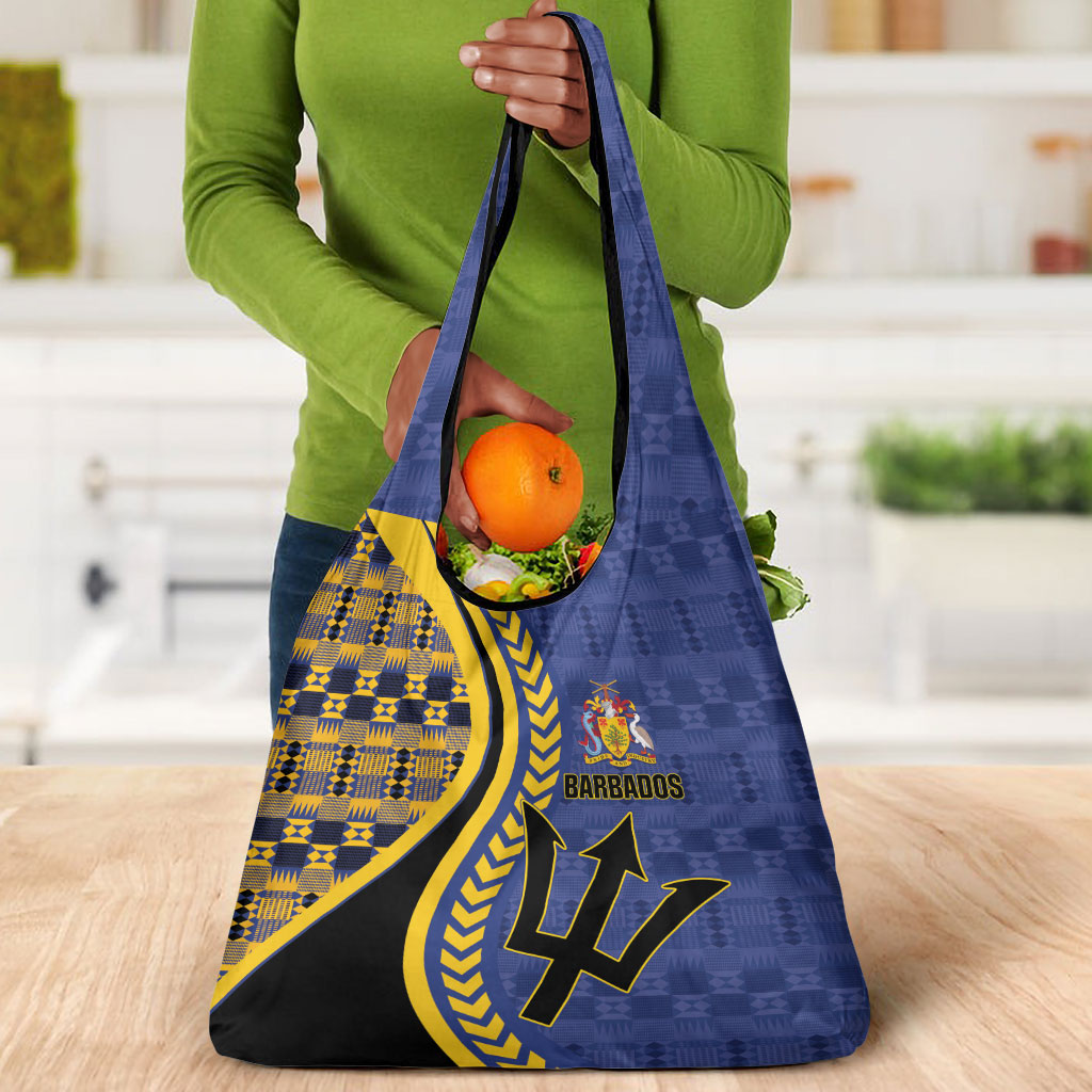 Barbados Trident Grocery Bag Afro-Barbadians Kente Pattern