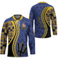 Personalized Barbados Trident Hockey Jersey Afro-Barbadians Kente Pattern