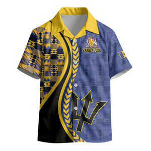 Personalized Barbados Trident Kid Hawaiian Shirt Afro-Barbadians Kente Pattern