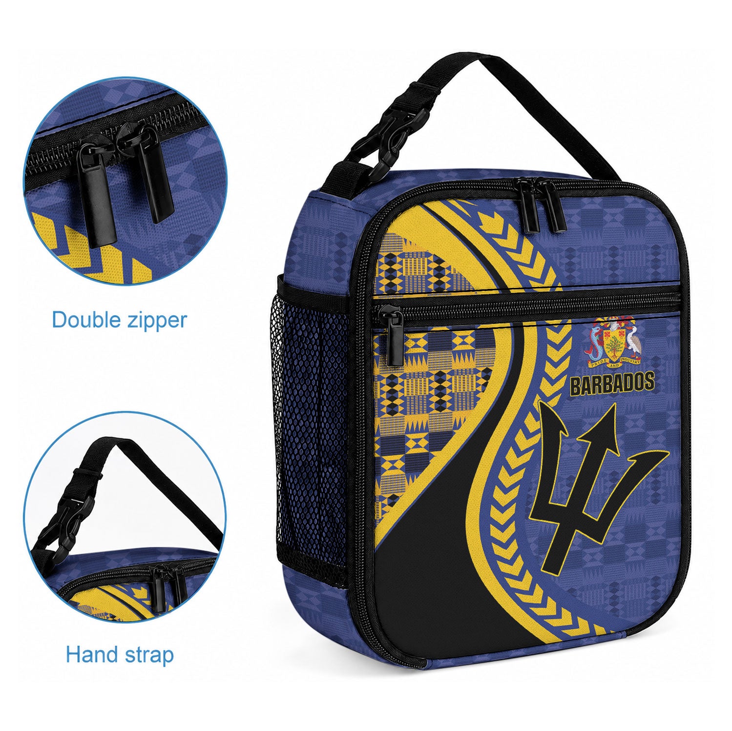 Barbados Trident Lunch Bag Afro-Barbadians Kente Pattern