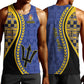 Personalized Barbados Trident Men Tank Top Afro-Barbadians Kente Pattern