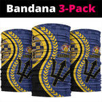 Barbados Trident Neck Gaiter Afro-Barbadians Kente Pattern