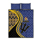 Barbados Trident Quilt Bed Set Afro-Barbadians Kente Pattern