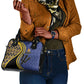 Barbados Trident Shoulder Handbag Afro-Barbadians Kente Pattern