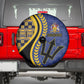 Barbados Trident Spare Tire Cover Afro-Barbadians Kente Pattern