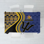Barbados Trident Tablecloth Afro-Barbadians Kente Pattern