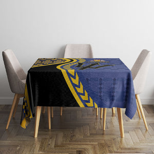 Barbados Trident Tablecloth Afro-Barbadians Kente Pattern