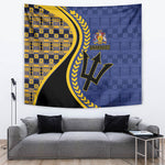 Barbados Trident Tapestry Afro-Barbadians Kente Pattern