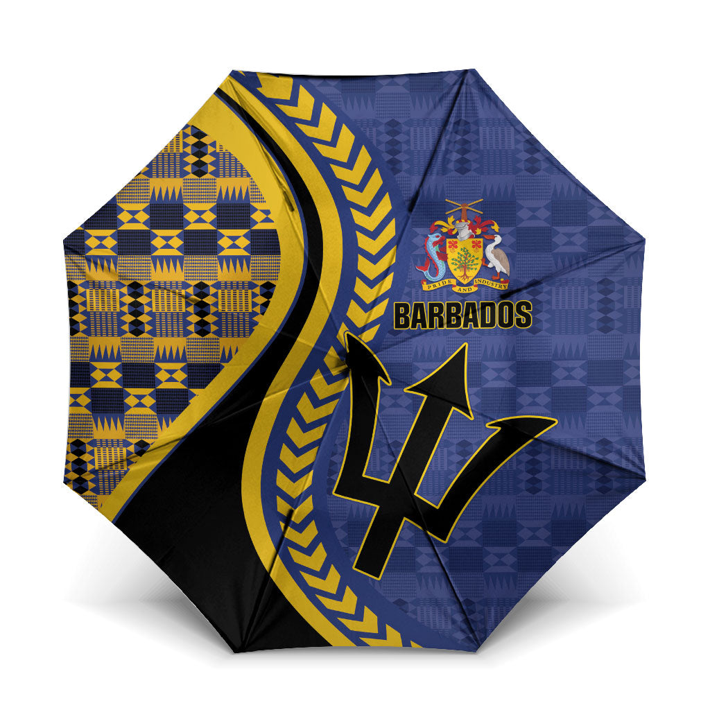 Barbados Trident Umbrella Afro-Barbadians Kente Pattern