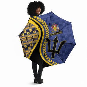 Barbados Trident Umbrella Afro-Barbadians Kente Pattern
