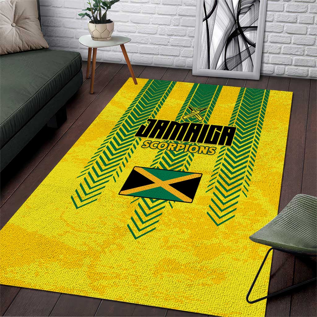 Jamaica Cricket Scorpions Area Rug Go Champions