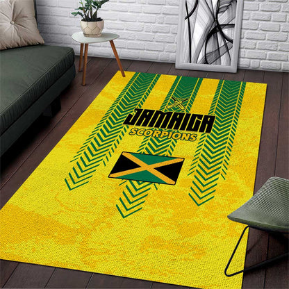 Jamaica Cricket Scorpions Area Rug Go Champions