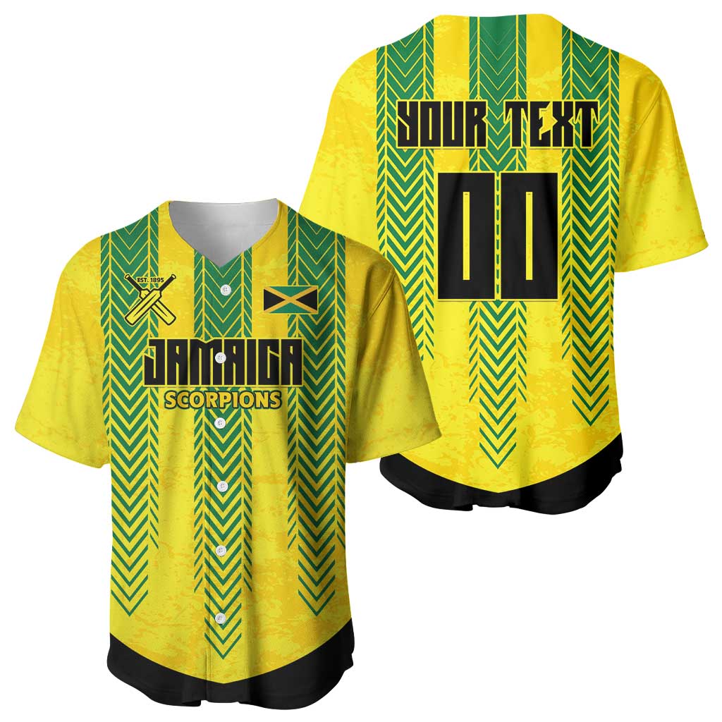 Custom Jamaica Cricket Scorpions Baseball Jersey Go Champions