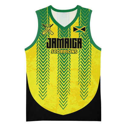 Custom Jamaica Cricket Scorpions Basketball Jersey Go Champions