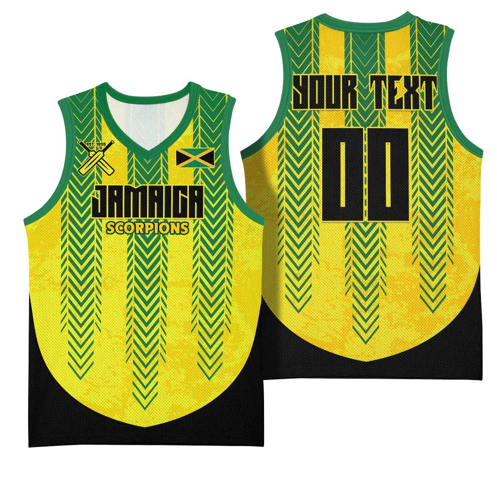 Custom Jamaica Cricket Scorpions Basketball Jersey Go Champions