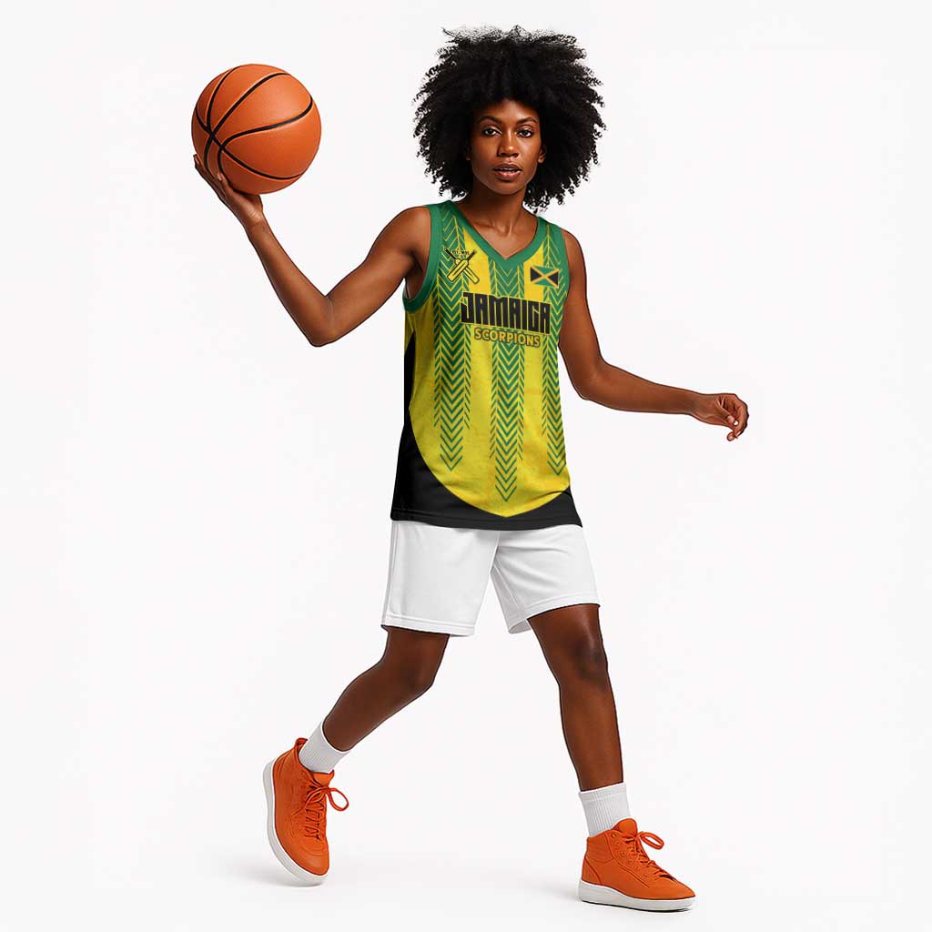 Custom Jamaica Cricket Scorpions Basketball Jersey Go Champions
