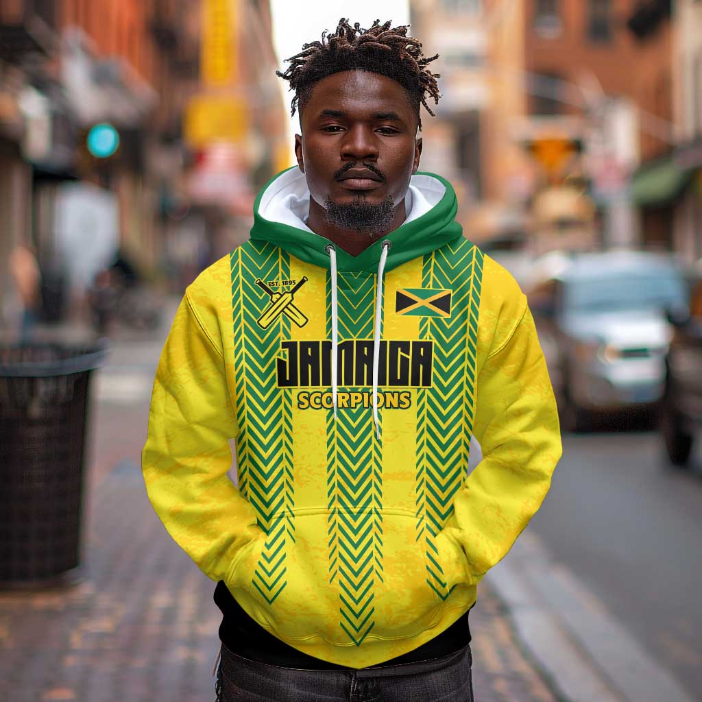 Custom Jamaica Cricket Scorpions Hoodie Go Champions