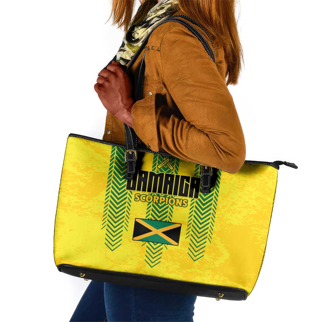 Jamaica Cricket Scorpions Leather Tote Bag Go Champions