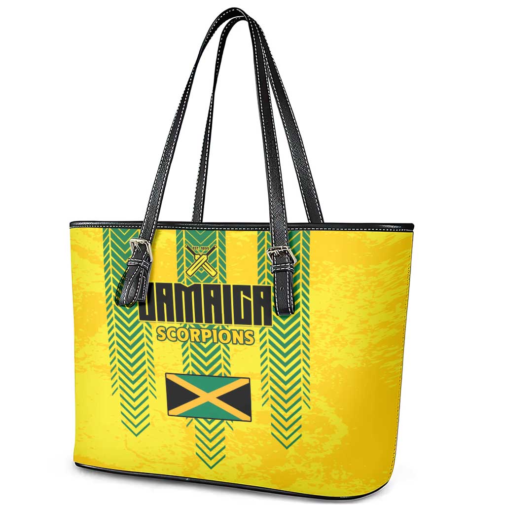 Jamaica Cricket Scorpions Leather Tote Bag Go Champions