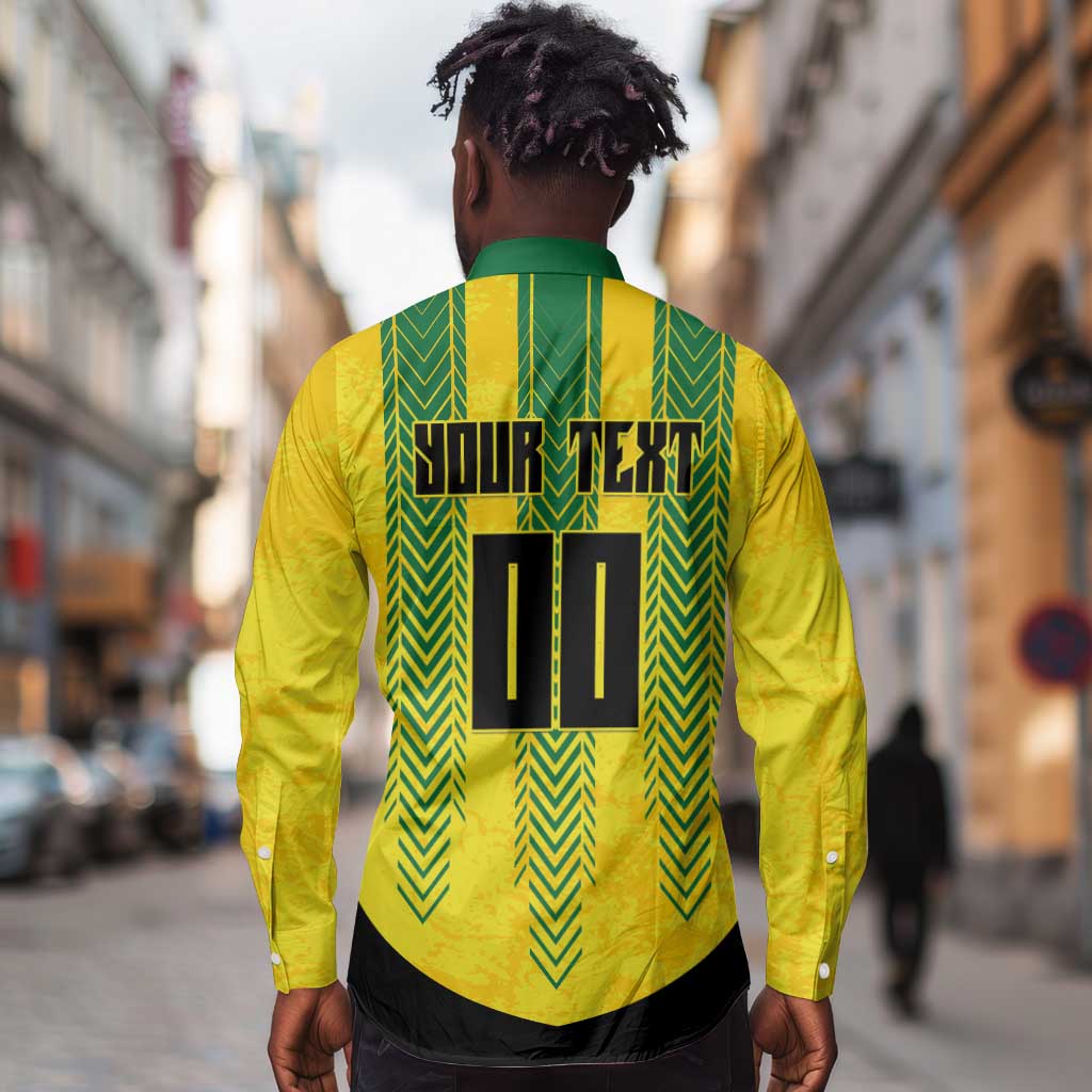 Custom Jamaica Cricket Scorpions Long Sleeve Button Shirt Go Champions