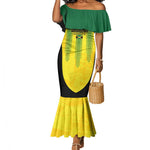 Custom Jamaica Cricket Scorpions Mermaid Dress Go Champions