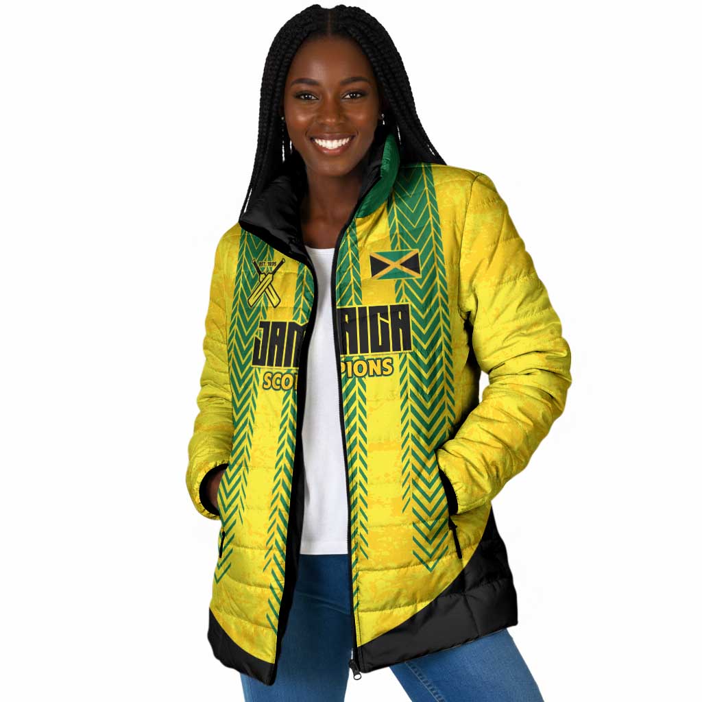 Custom Jamaica Cricket Scorpions Padded Jacket Go Champions