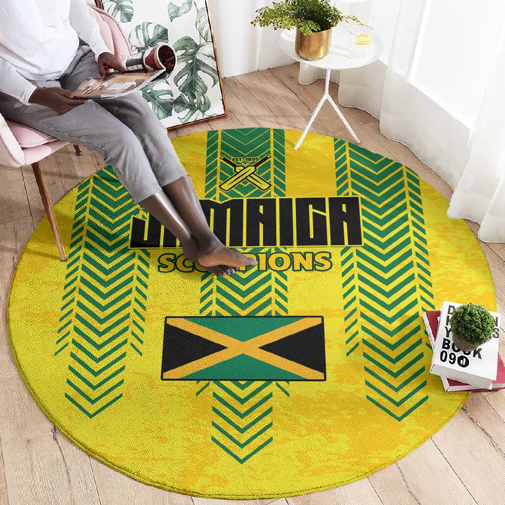 Jamaica Cricket Scorpions Round Carpet Go Champions