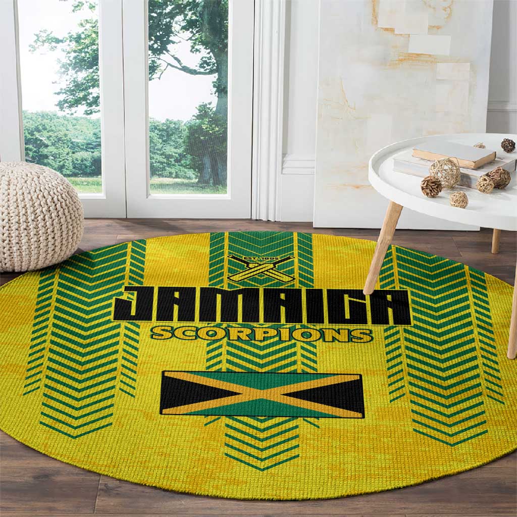 Jamaica Cricket Scorpions Round Carpet Go Champions