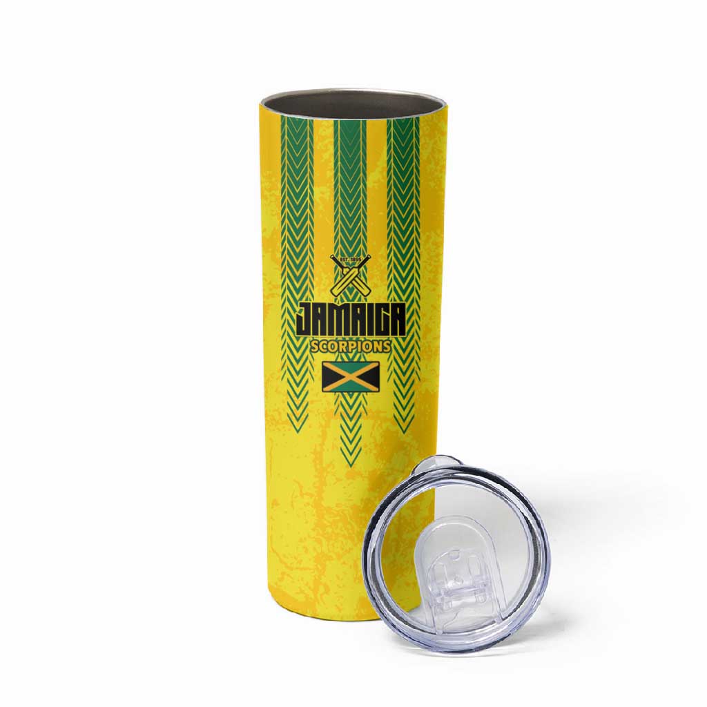 Custom Jamaica Cricket Scorpions Skinny Tumbler Go Champions