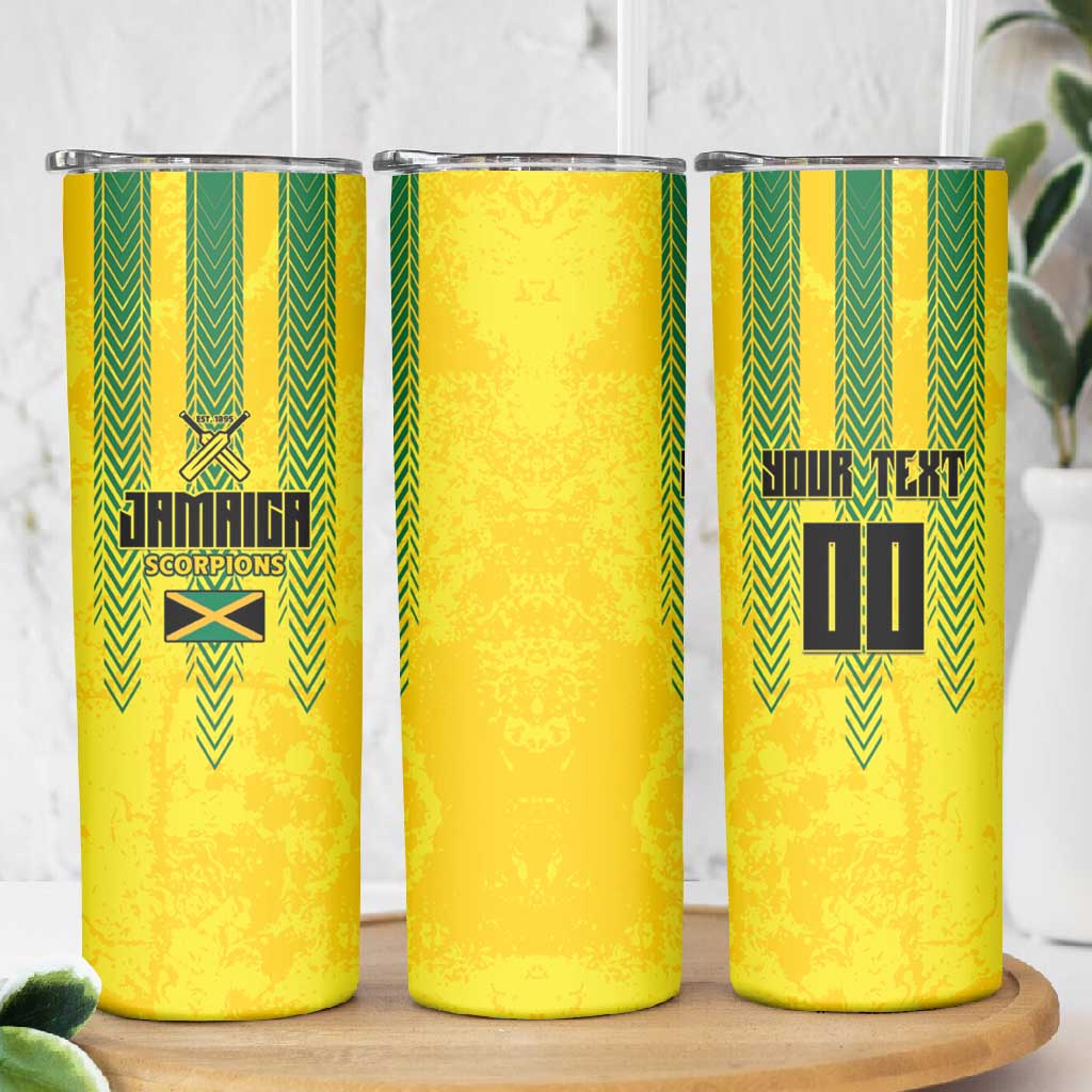 Custom Jamaica Cricket Scorpions Skinny Tumbler Go Champions