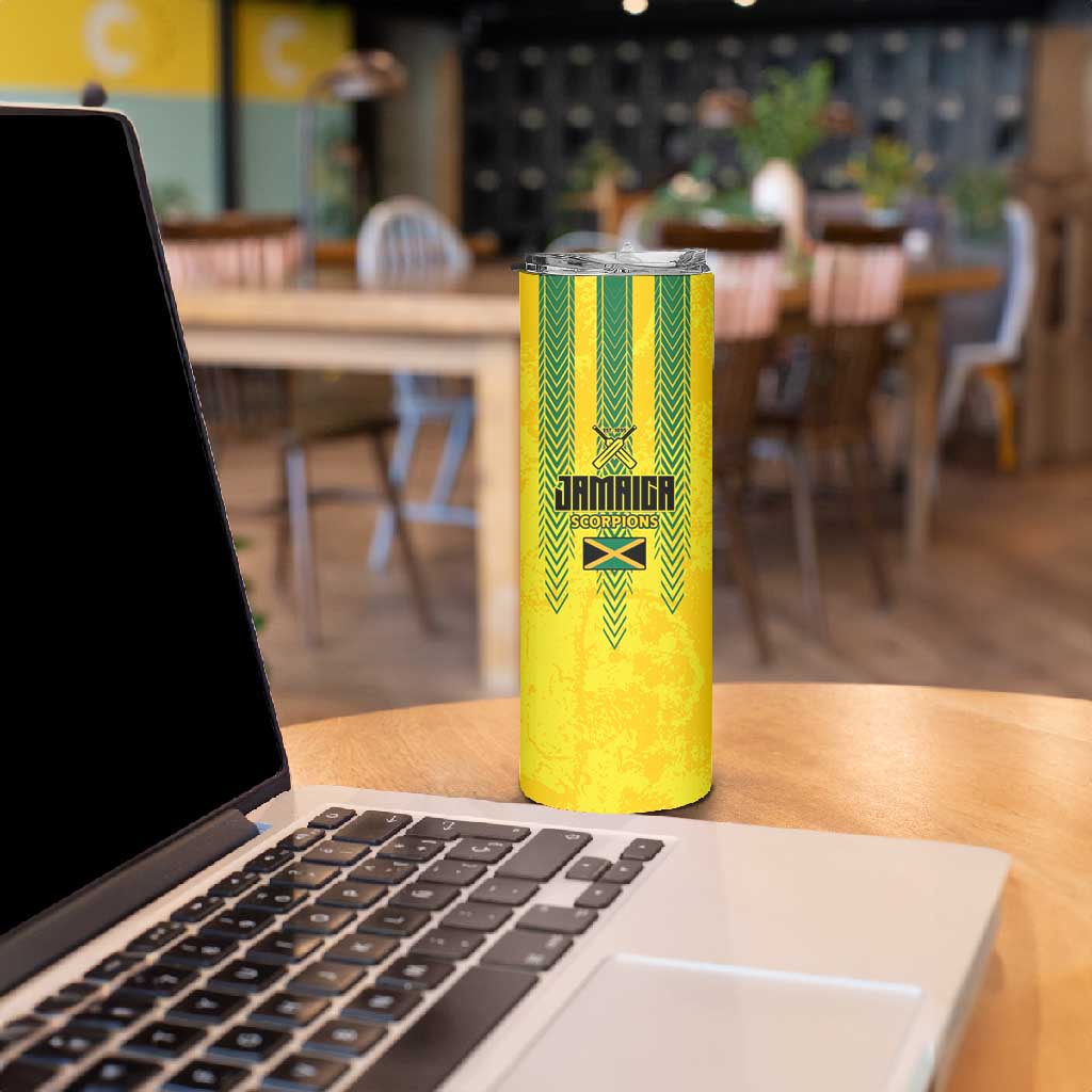 Custom Jamaica Cricket Scorpions Skinny Tumbler Go Champions